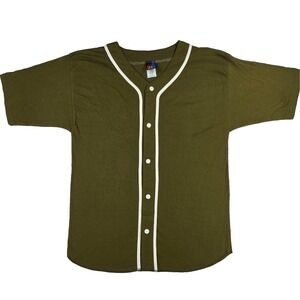VTG SUN BRAND GREEN JERSEY WITH WHITE PIPING‎ 1990S